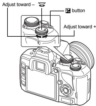 Adjust toward - button Adjust toward +