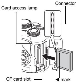 Card access lamp Connector CF card slot mark