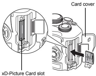 Card cover xD-Picture Card slot