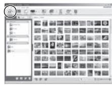 Screenshot of a software interface showing a grid of image thumbnails and tool panels, likely from an older document or photo editing application.