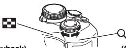 Diagram showing a mechanical component with labeled parts and directional arrows, including a checkmark icon and a magnifying glass.