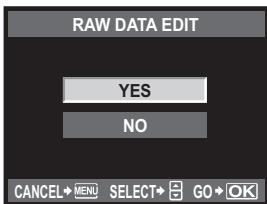 RAW DATA EDIT YES NO CANCEL→MENU SELECT→GO→OK