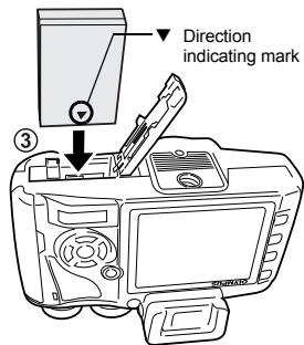 Direction indicating mark ③
