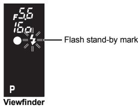 5.0 15.0 Flash stand-by mark P Viewfinder