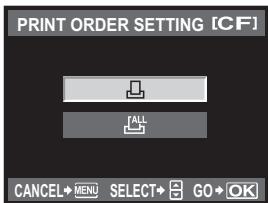 PRINT ORDER SETTING [CF] FALL CANCEL+ MENU SELECT+ GO+ OK