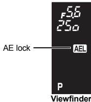 AE lock AEL P Viewfinder