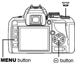 MENU button ON button