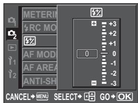 METER RC MO AF MOD AF AREA ANTI-SH CANCEL→MENU SELECT→GO→OK