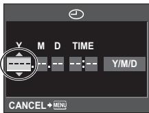 Y M D TIME Y/M/D CANCEL→MENU