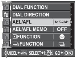 DIAL FUNCTION DIAL DIRECTION AEL/AFL S1/C2/M1 AEL/AFL MEMO OFF FUNCTION 😊 FUNCTION CANCEL → MENU SELECT → GO OK