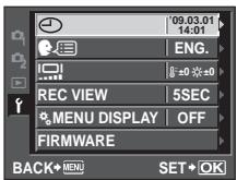 OLYMPUS E-620 - Use to select the [y] tab, then press - 1