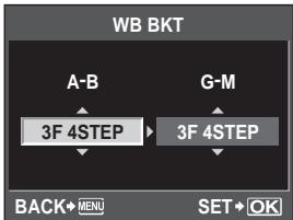 OLYMPUS E-620 - MENU  [C2]  [BRACKETING]  [WB BKT] - 1