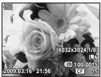 OLYMPUS E-620 - Use to select images you want to view. You can also turn the control dial to switch to Q for close-up playback. - 3