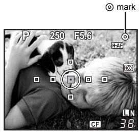 OLYMPUS E-620 - Taking a picture with [HYBRID AF] - 1