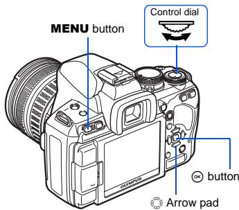 OLYMPUS E-620 - Press the MENU button to display the menu - 2
