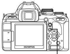 OLYMPUS E-620 - Press the  button. - 1