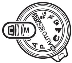 OLYMPUS E-620 - Set the mode dial to M and turn the control dial to set the value. - 1