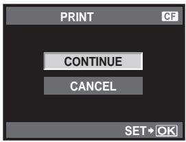 OLYMPUS E-620 - Once you have set the pictures for printing and printing data, select [PRINT], then press the  button. - 2