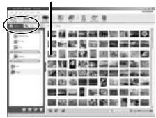 OLYMPUS E-620 - Click the "Album" tab on the browse window and select the album that you want to view. - 1