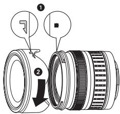 OLYMPUS E-620 - Storing the hood - 1