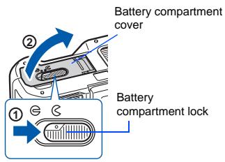 OLYMPUS E-620 - Loading the battery - 1