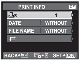 OLYMPUS E-620 - Setting printing data - 1
