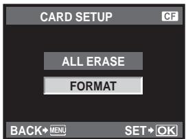 OLYMPUS E-620 - Formatting the card - 1