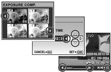 OLYMPUS STYLUS TOUGH 8000 - Arrow pad and operation guide - 1
