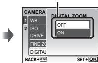 OLYMPUS STYLUS TOUGH 8000 - Use to select the desired Submenu 1, and press the button. - 2