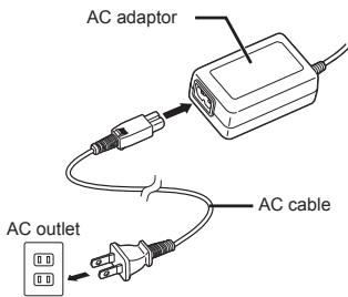 OLYMPUS STYLUS TOUGH 8000 - Example: AC adaptor with an AC cable - 1