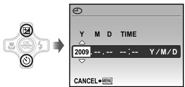 OLYMPUS STYLUS TOUGH 8000 - Use ^ to select the year for [Y]. - 1