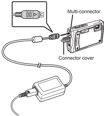 OLYMPUS STYLUS TOUGH 8000 - Example: AC adaptor with an AC cable - 2