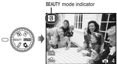 OLYMPUS STYLUS TOUGH 8000 - Set the mode dial to BEAUTY. - 1
