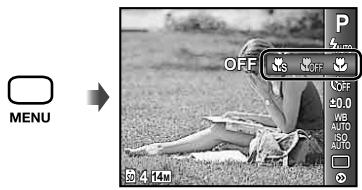 OLYMPUS Μ TOUGH-6020 - Select the macro option in the shooting function menu. - 1