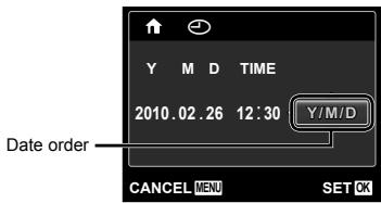 OLYMPUS Μ TOUGH-6020 - To select the date display order - 1