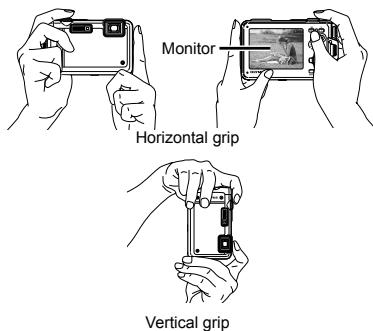 OLYMPUS Μ TOUGH-6020 - Hold the camera and compose the shot. - 1