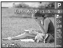 OLYMPUS TG-610 - Operating during shooting mode (Example: Flash mode) - 1