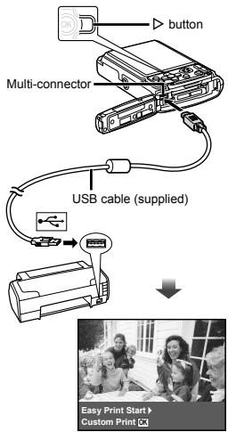OLYMPUS TG-610 - Printing images at the printer's standard settings [Easy Print] - 1