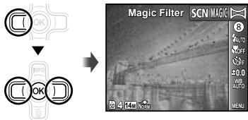 OLYMPUS TG-610 - Set the shooting mode to MAGIC. - 1