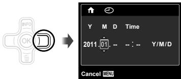 OLYMPUS TG-610 - Press ▷ to save the setting for [Y]. - 1