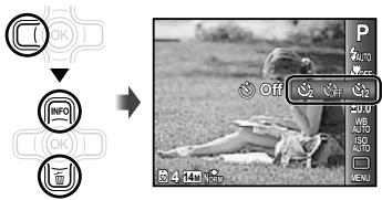 OLYMPUS TG-610 - Select the self-timer option in the shooting function menu. - 1