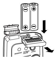 OLYMPUS PFL-01 - Checking the batteries - 1