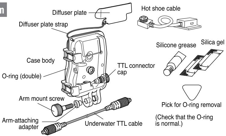 OLYMPUS PFL-01 - Check the contents of the package. - 1