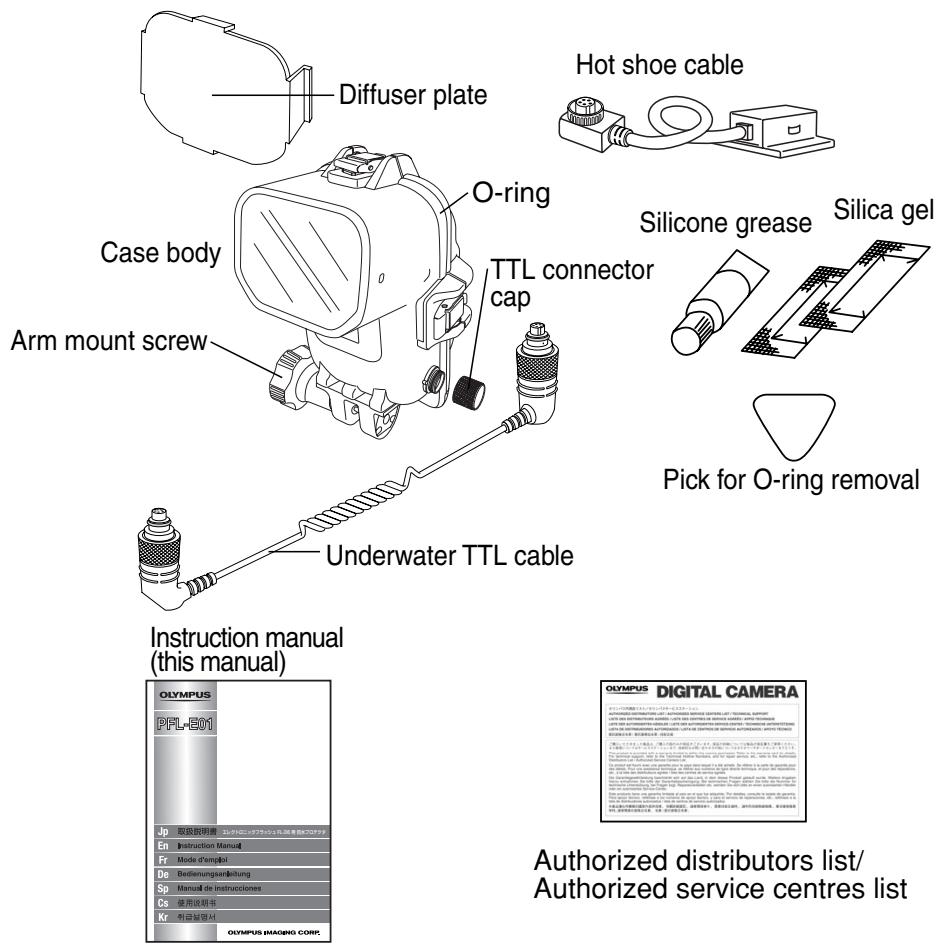 OLYMPUS PFL-E01 - Check the contents of the package. - 1