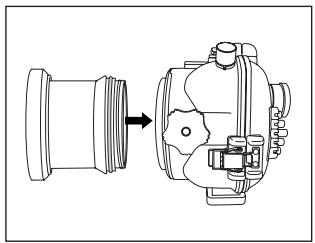 OLYMPUS PPO-E01 - Mounting the PPO-E01 on the Waterproof Case - 2