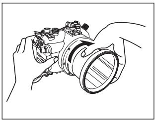 OLYMPUS PPO-E01 - Mounting the PPO-E01 on the Waterproof Case - 3