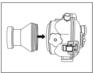 OLYMPUS PPO-E03 - Mounting the PPO-E03 on the Waterproof Case - 2