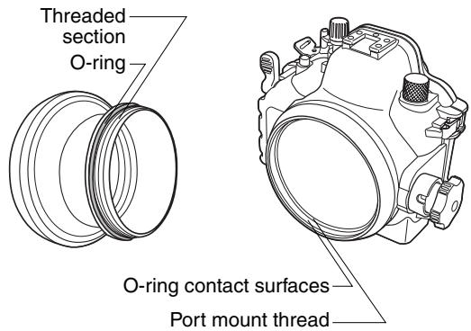 OLYMPUS PPO-E05 - Mounting the PPO-E05 on the Waterproof Case - 1