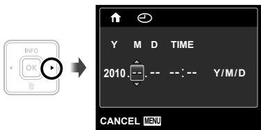OLYMPUS T-100 - Press ▷ to save the setting for [Y]. - 1