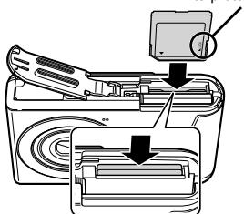 OLYMPUS T-100 - Inserting the battery and the SD/SDHC memory card (sold separately) - 4